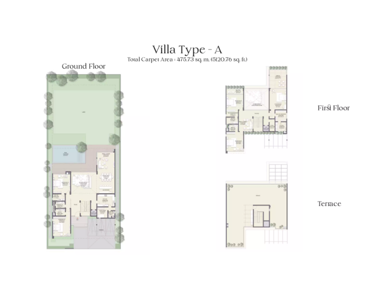 Emaar Serenity Hills 4 bhk floor plan